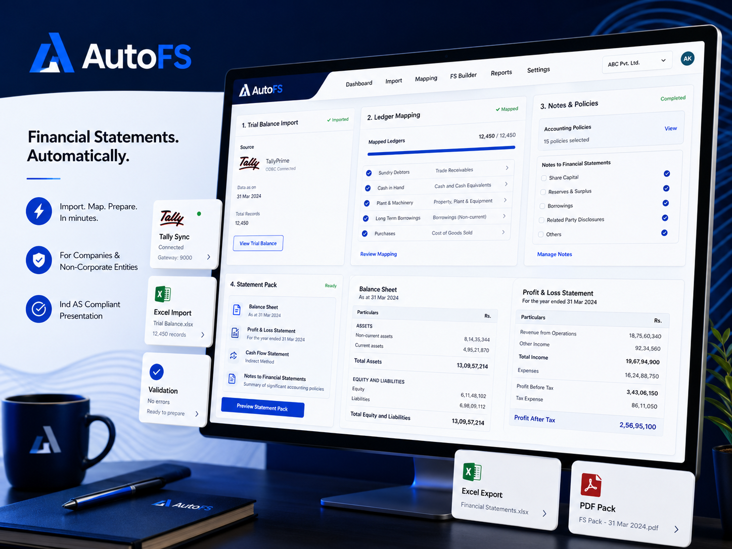 AutoFS premium dashboard mockup